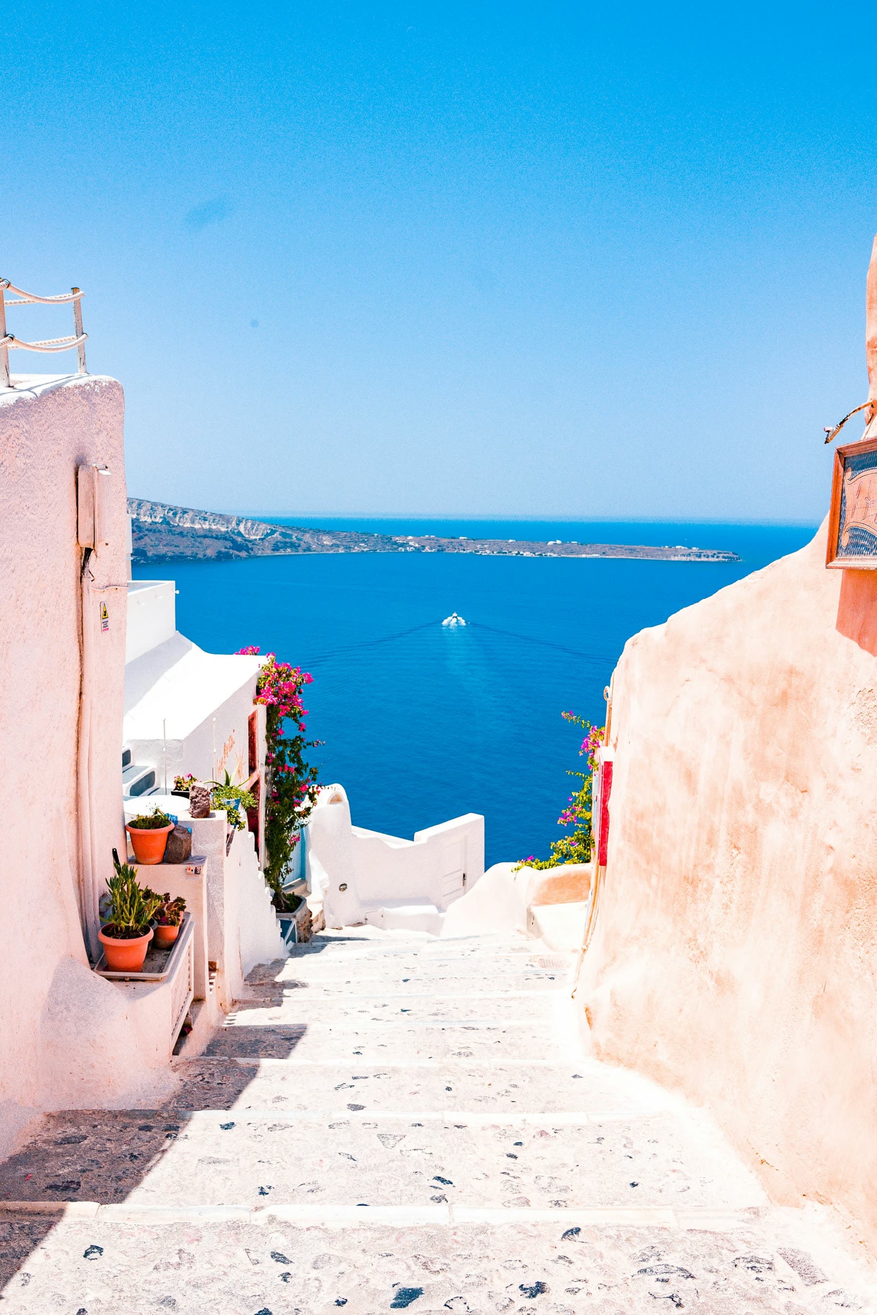 Santorini, Greece at dusk